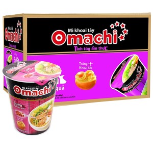 Thùng 24 ly mì khoai tây Omachi sườn hầm ngũ quả 68g