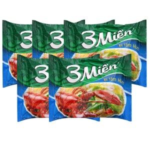 5 gói mì 3 Miền tôm hùm 65g