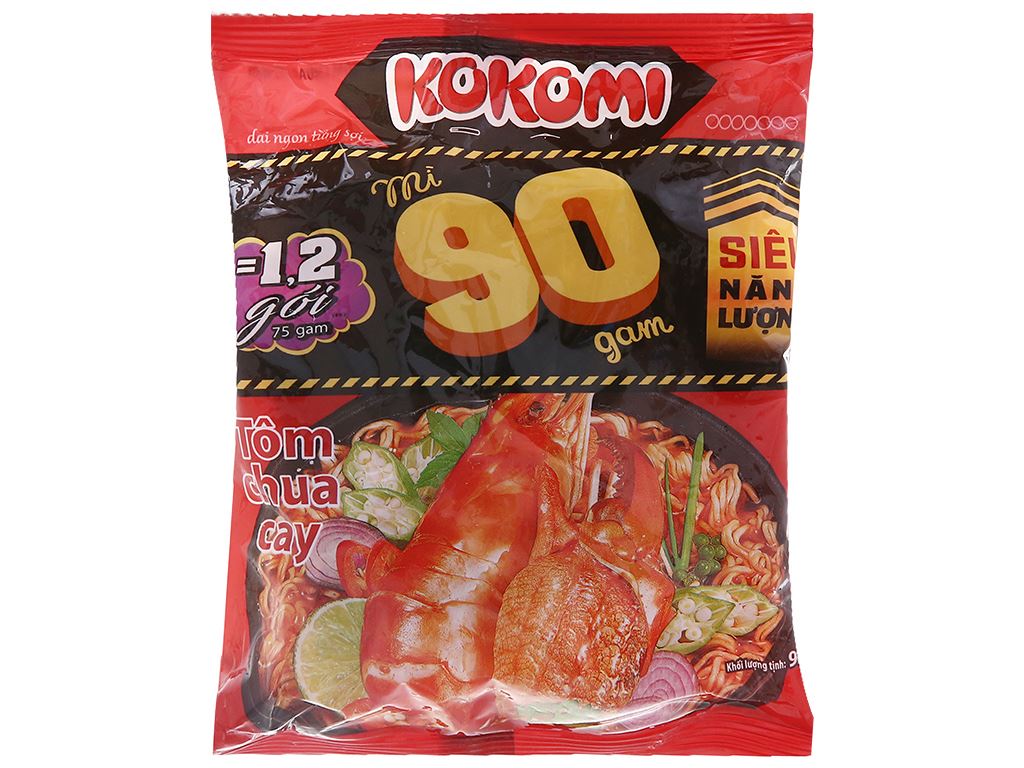 Thùng 30 gói mì Kokomi 90 tôm chua cay 90g 8