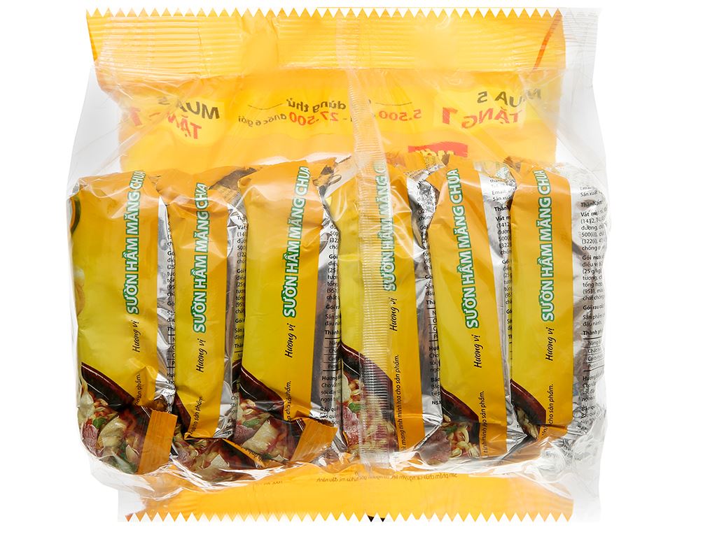 Lốc 6 gói mì Jomo vị sườn hầm măng chua 80g 3