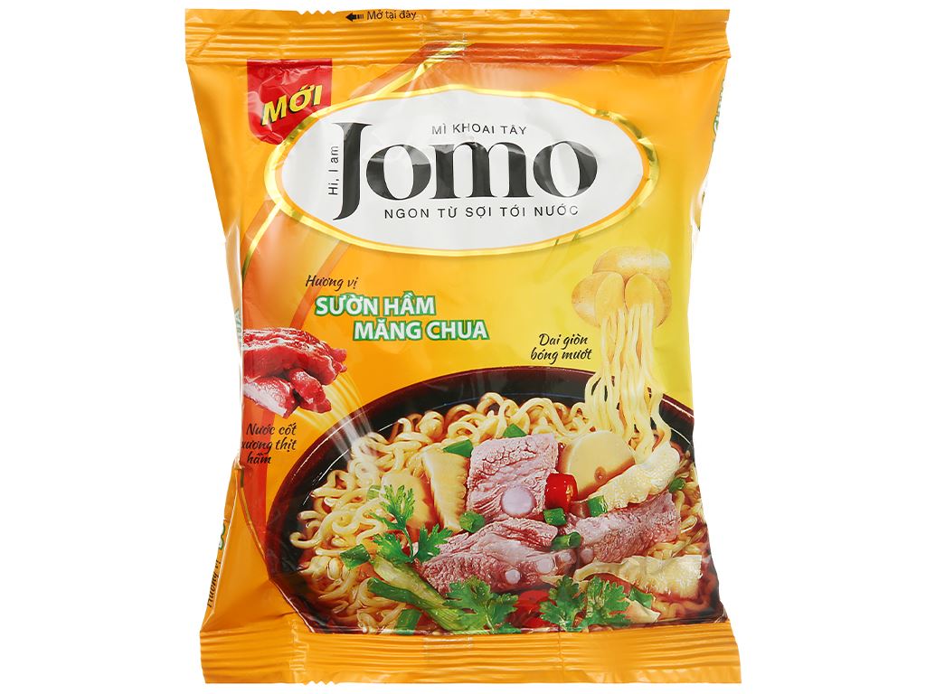Lốc 6 gói mì Jomo vị sườn hầm măng chua 80g 4
