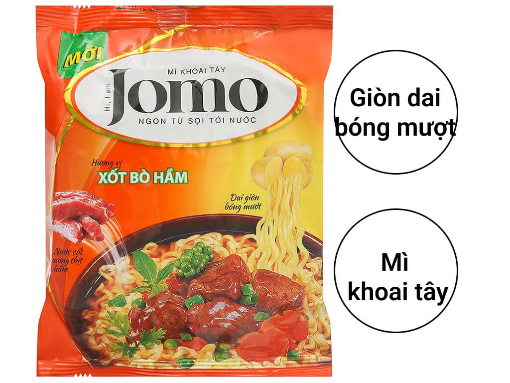 Lốc 6 gói mì Jomo vị xốt bò hầm 78g 2