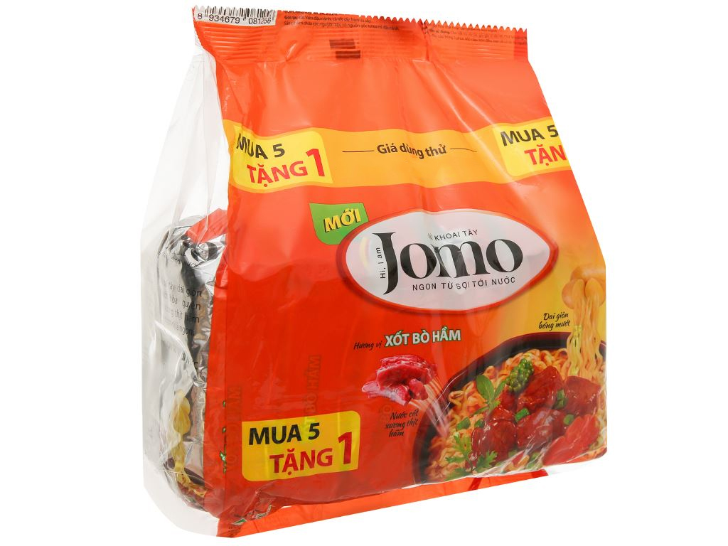 Lốc 6 gói mì Jomo vị xốt bò hầm 78g 1