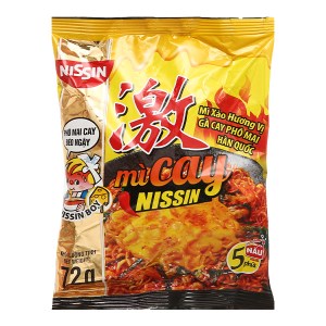 Mì cay Nissin vị gà cay phô mai Hàn Quốc gói 72g