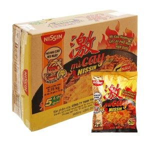 Thùng 30 gói mì cay Nissin vị gà cay phô mai Hàn Quốc 72g