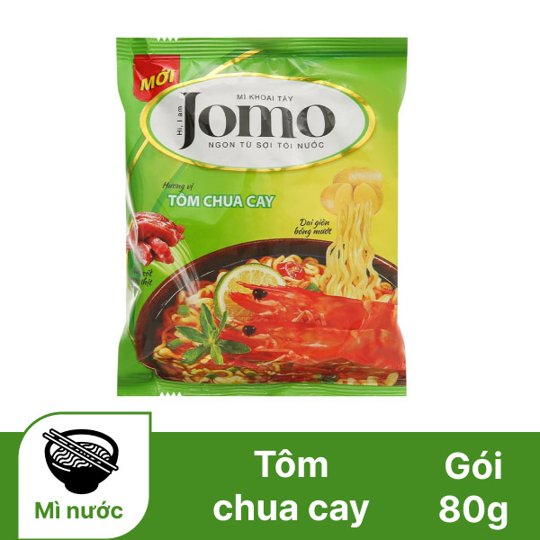 Mì Jomo tôm chua cay gói 80g