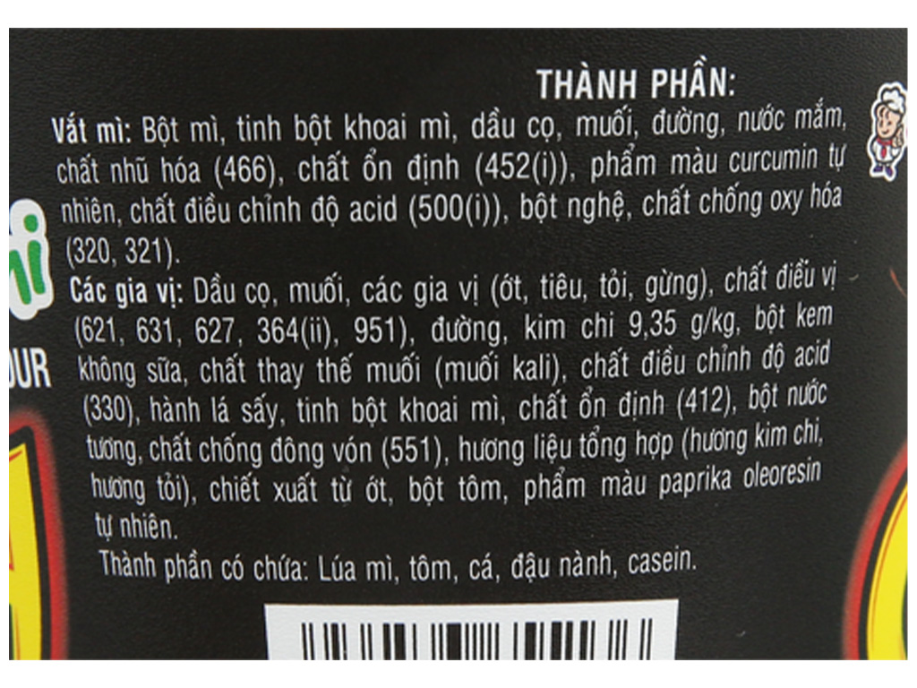 Mì Caykay kim chi ly 64g 7