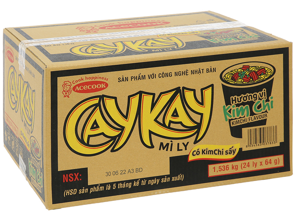 Thùng 24 ly mì Caykay kim chi 64g 1