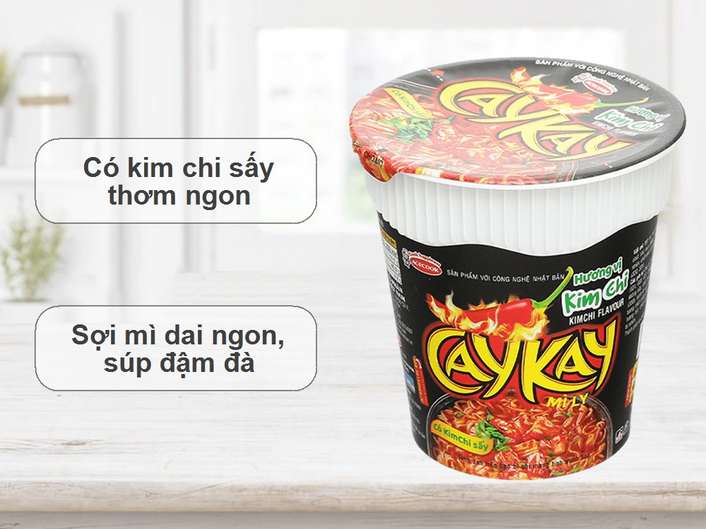 Thùng 24 ly mì Caykay kim chi 64g 2