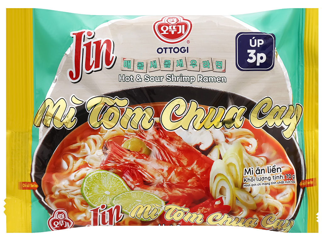 Mì Jin Ottogi tôm chua cay gói 70g giá tốt tại Bách hóa XANH