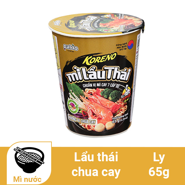 Mì lẩu Thái Koreno chua cay ly 65g