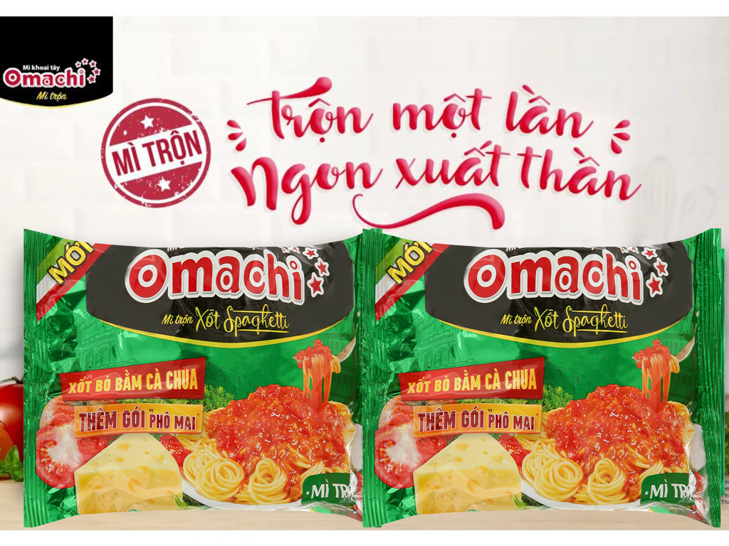 Mì trộn Omachi xốt Spaghetti gói 90g 1