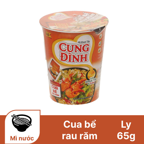 Mì khoai tây Cung Đình cua bể rau răm ly 65g