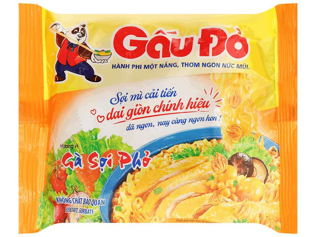 Mì vị gà sợi phở Gấu Đỏ gói 63g giá tốt tại Bách hoá XANH