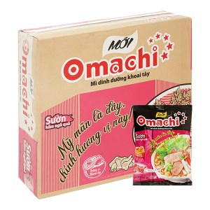 Thùng 30 gói mì khoai tây Omachi sườn hầm ngũ quả 80g