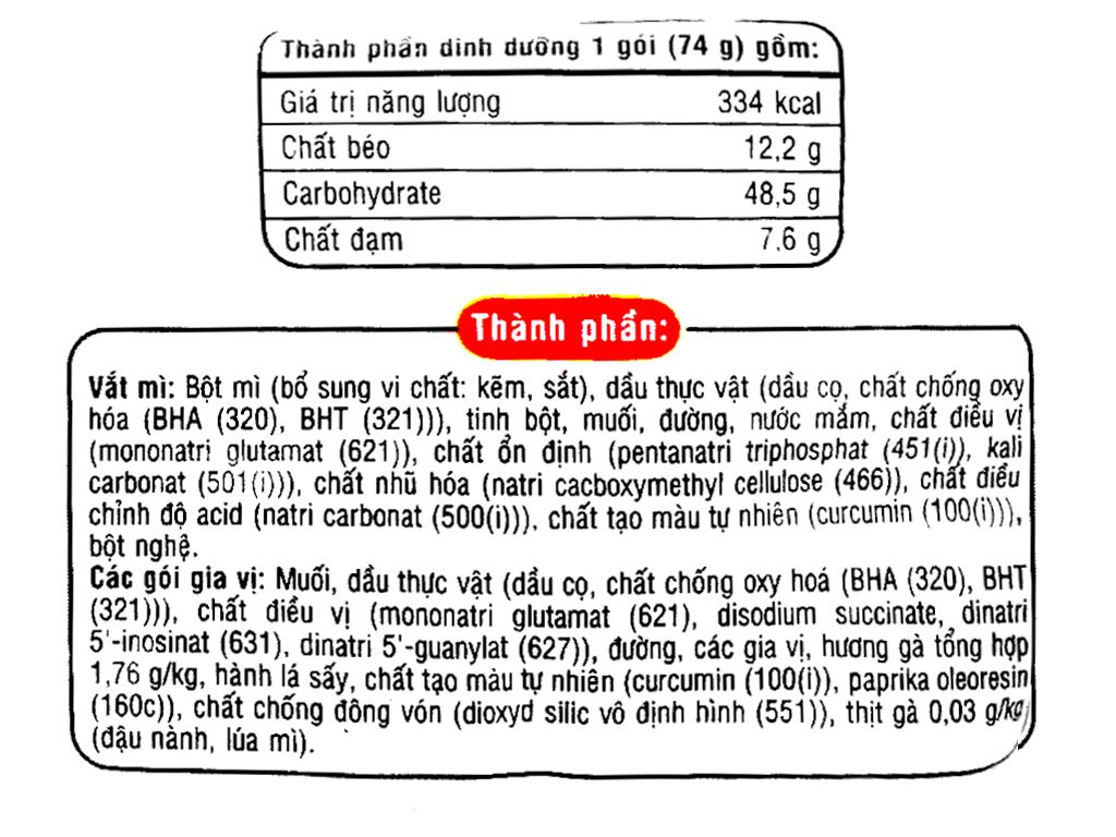 Thùng 30 gói mì Hảo Hảo gà vàng 74g 8