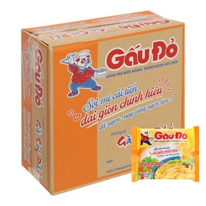 Thùng 30 gói mì gà sợi phở Gấu Đỏ 63g
