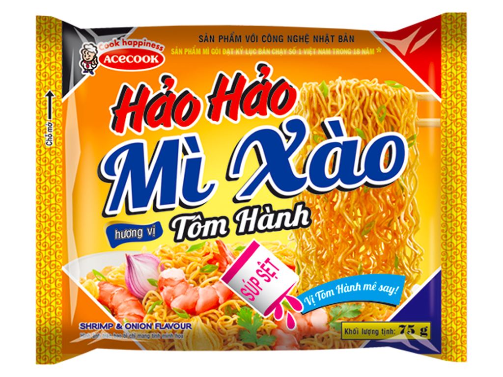 Thùng 30 gói mì xào Hảo Hảo tôm hành 75g 3