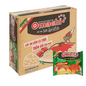 Thùng 30 gói mì trộn Omachi xốt Spaghetti phô mai 90g
