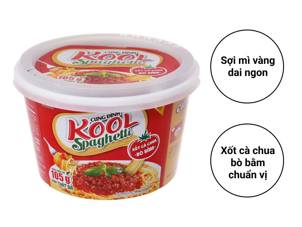 Mì cung đình Kool spaghetti sốt bò bằm bát 105g tại đâu có bán?