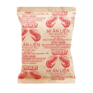 Mì tôm đặc biệt Miliket giấy vàng gói 65g