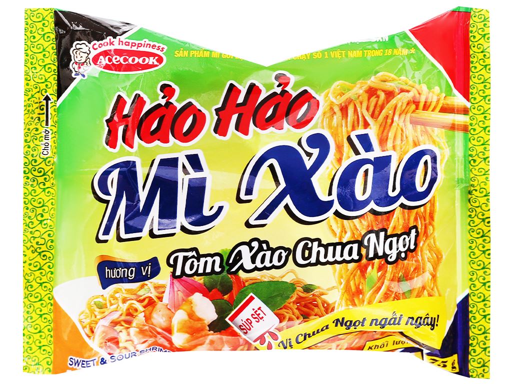 Thùng 30 gói mì xào Hảo Hảo tôm xào chua ngọt 75g 5