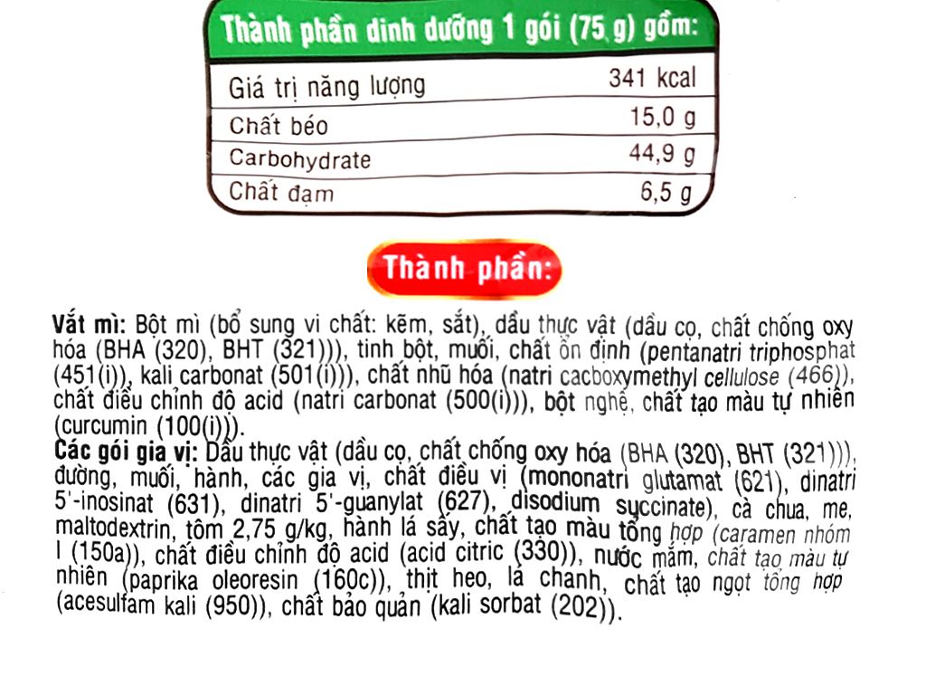 Thùng 30 gói mì xào Hảo Hảo tôm xào chua ngọt 75g 7