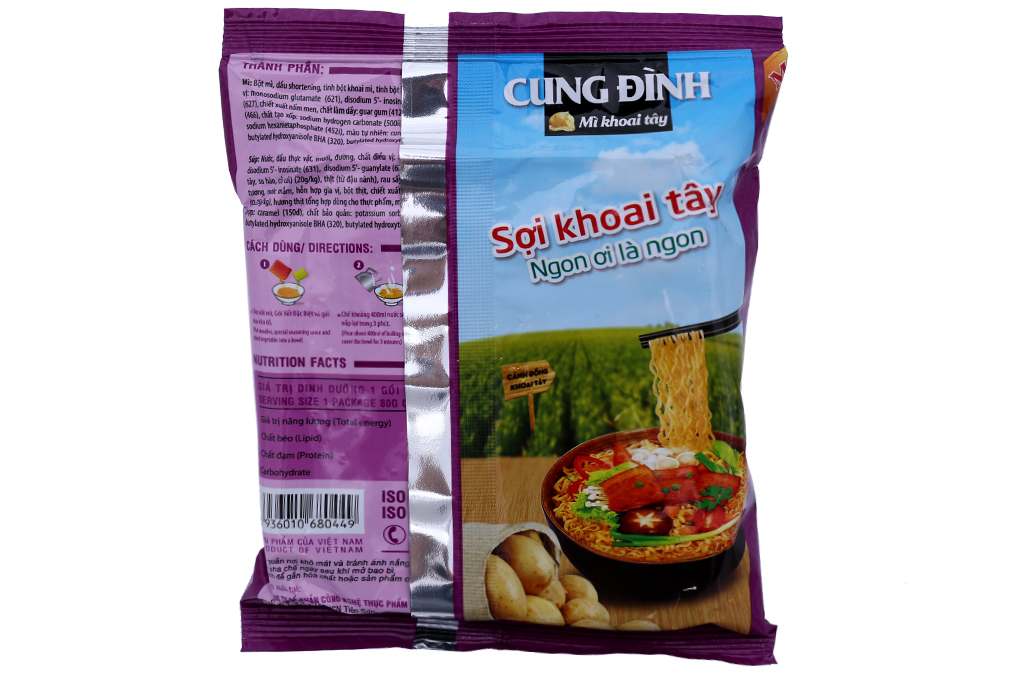 Mì khoai tây Cung Đình Thịt hầm Nấm gói 80g