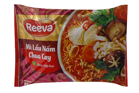 Mì Reeva 3 Miền lẩu nấm chua cay gói 85g