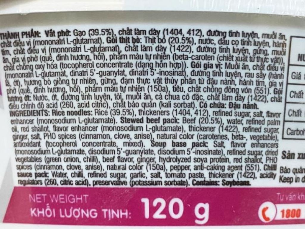 Phở thịt bò Vifon tô 120g 6