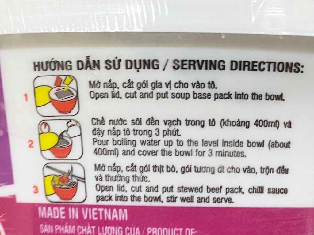 Phở thịt bò Vifon tô 120g 7