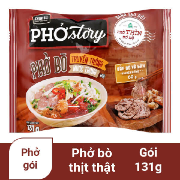 Phở thịt bò thật Chinsu Phở Story 131g