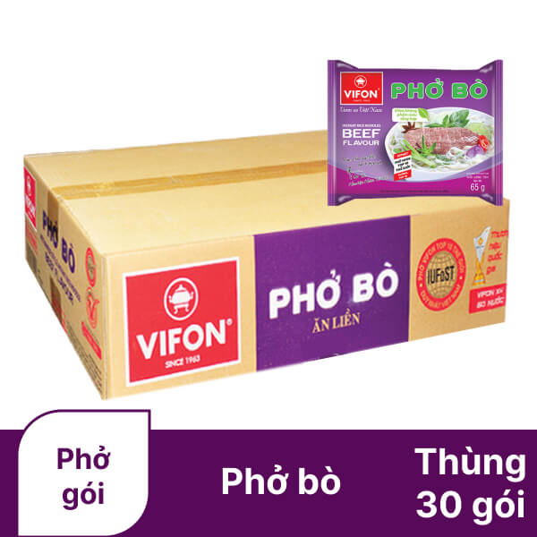 Thùng 30 gói phở bò Vifon 65g