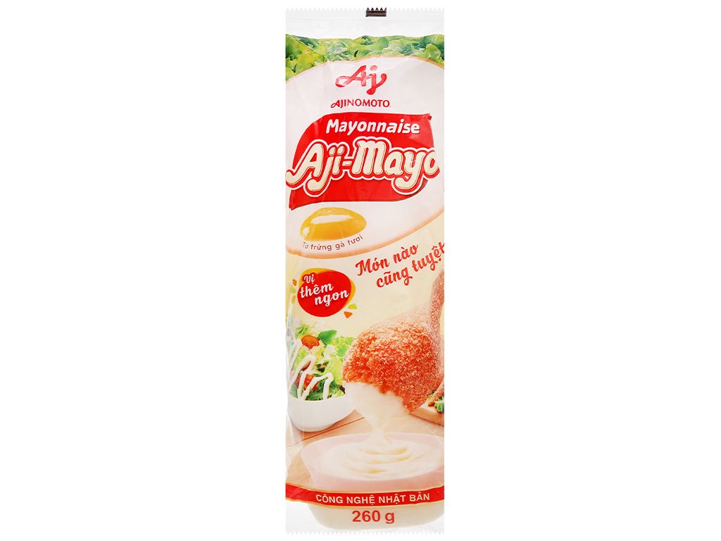 Xốt mayonnaise Ajinomoto vị chua béo chai 260g 1