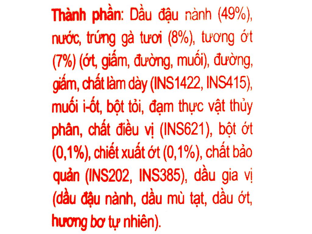 Xốt mayonnaise Ottogi cay dịu chai 140g 4