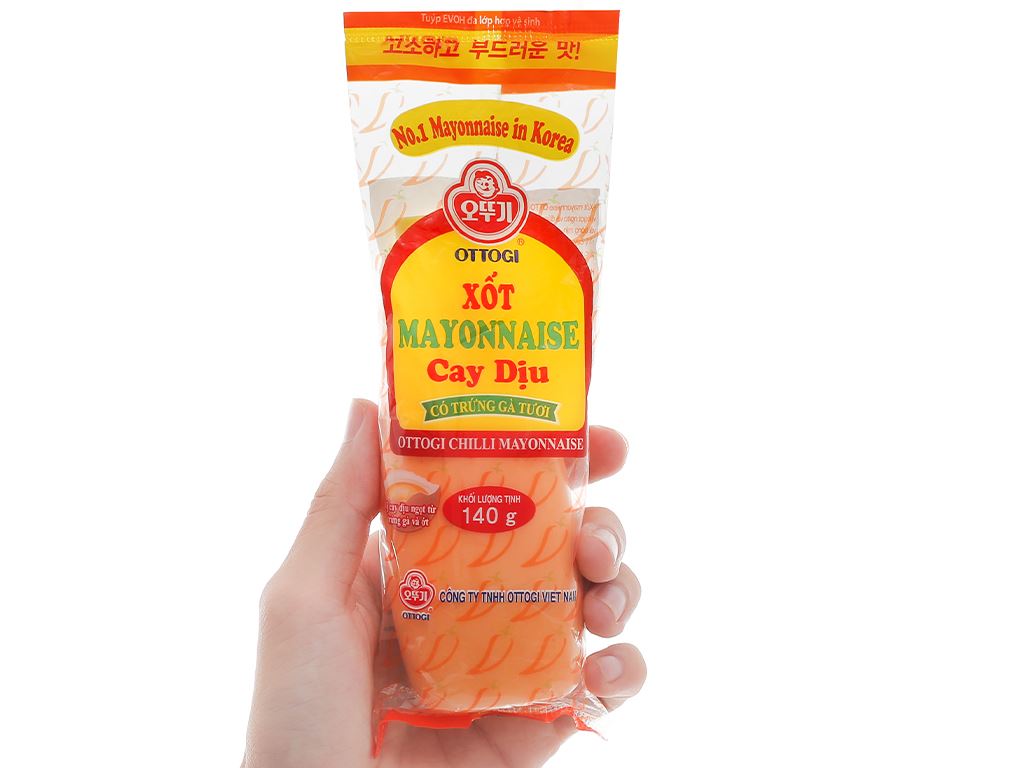 Xốt mayonnaise Ottogi cay dịu chai 140g 4