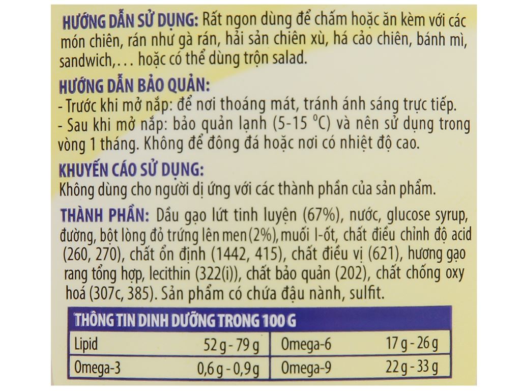 Xốt mayonnaise Simply hương gạo rang chai 230g 4