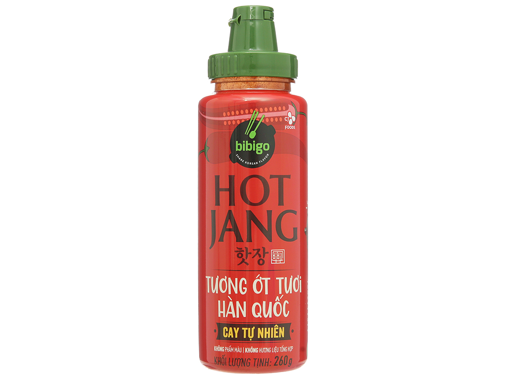 Tương ớt tươi Hàn Quốc Bibigo cay tự nhiên Hot Jang chai 260g 2