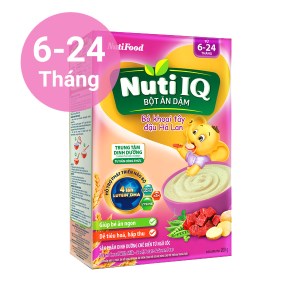 Bột ăn dặm NutiFood Nuti IQ bò khoai tây đậu hà lan hộp 200g (6 - 24 tháng)