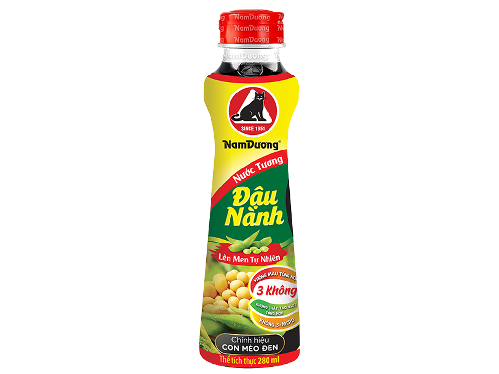 Nước tương đậu nành Nam Dương chính hiệu Con Mèo Đen chai 280ml 8