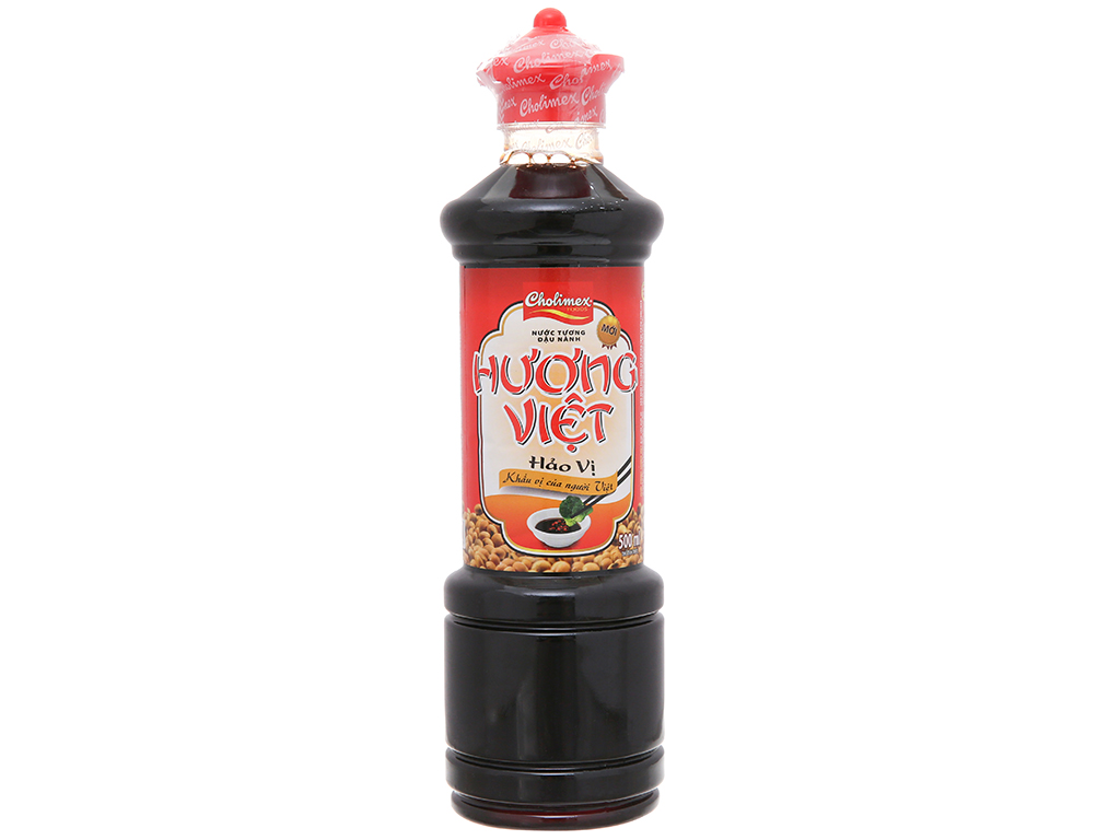 Nước tương đậu nành hảo vị Hương Việt chai 500ml 0