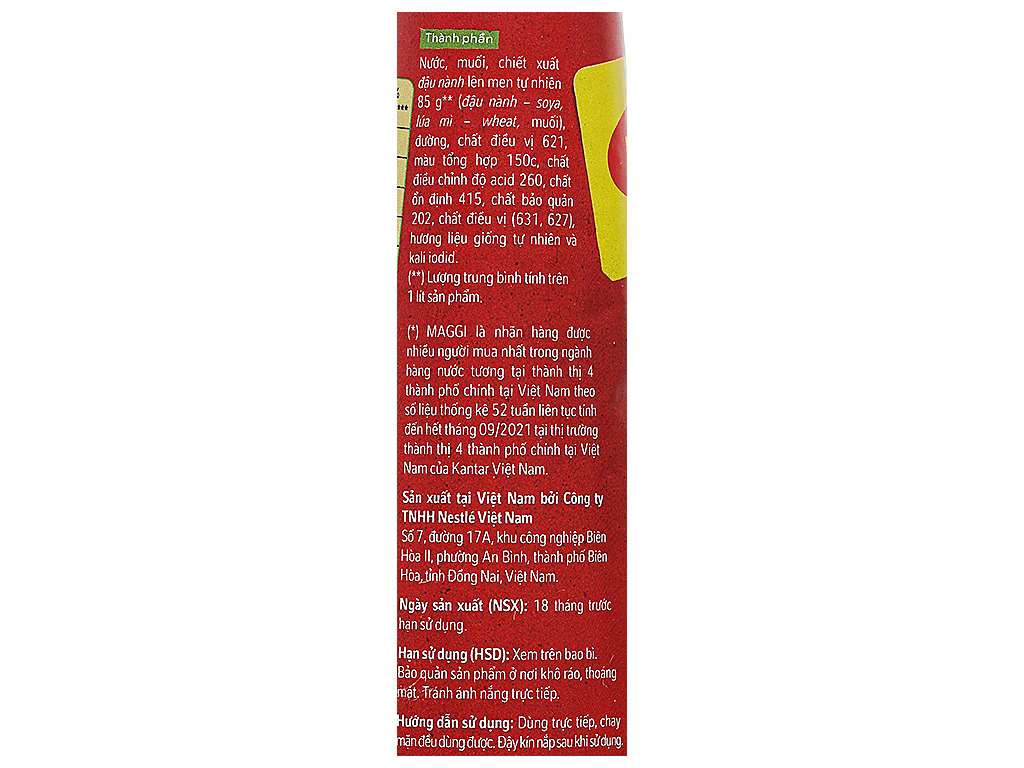 Nước tương đậu nành đậm đặc Maggi chai 700ml 4