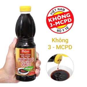 Nước tương đậu nành thanh vị Hương Việt chai 500ml