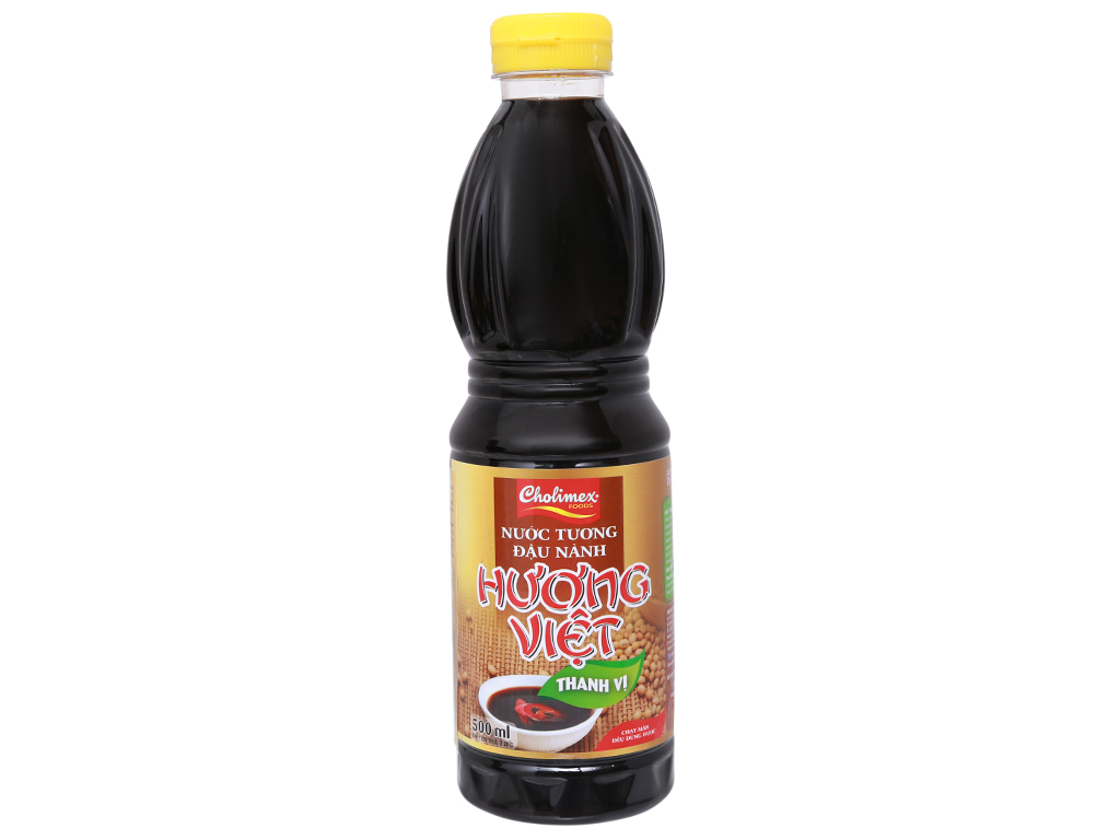 Nước tương đậu nành thanh vị Hương Việt chai 500ml 1