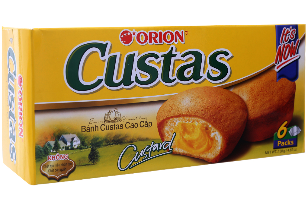 Bánh bông lan Custas cao cấp hộp 138g