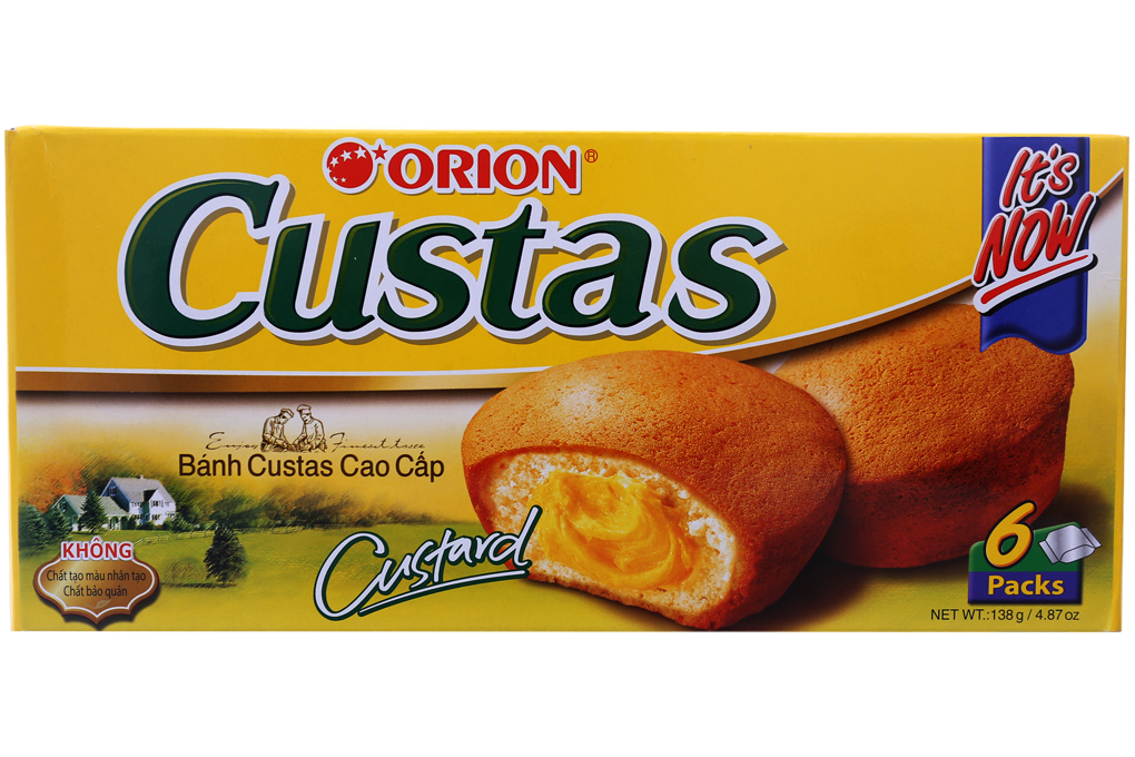 Bánh bông lan Custas cao cấp hộp 138g