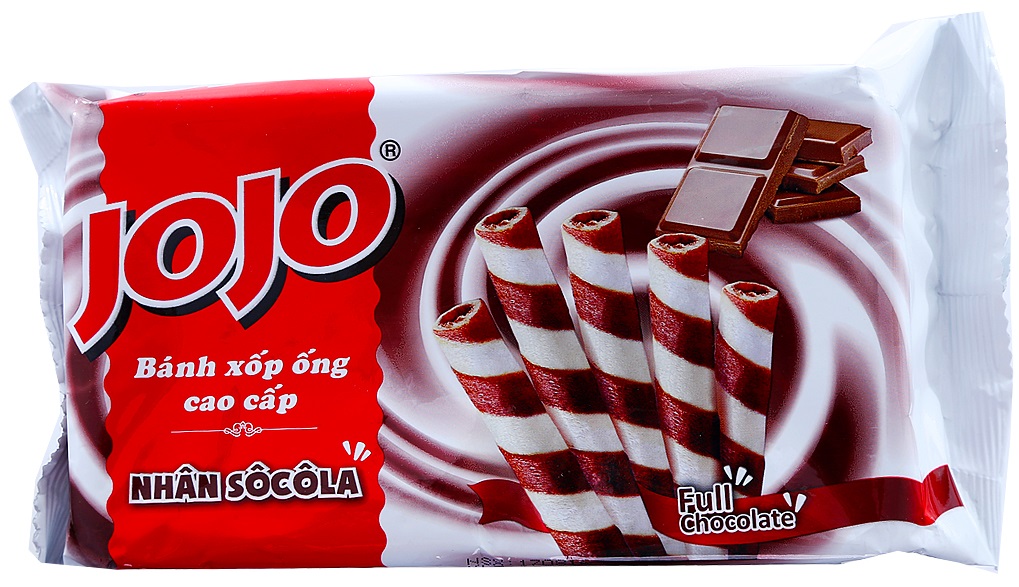 Bánh quế Jojo nhân kem vị Socola 125g