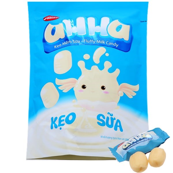 Kẹo Mềm Ahha Vị Sữa Gói 60G