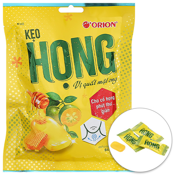 Kẹo họng quất mật ong Orion 84g