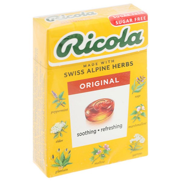 Kẹo Thảo Mộc Ricola Alpine Herbs Original không đường 40g
